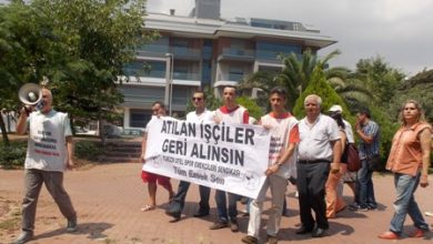 cinar otel iscisi eylemde