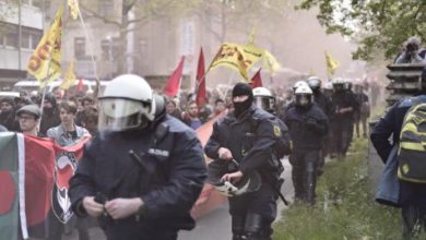 stuttgartta fasist afd protestosu