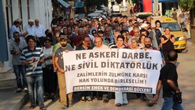 dersimde darbe protestosu