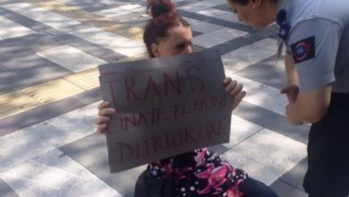 trans kadindan eylem